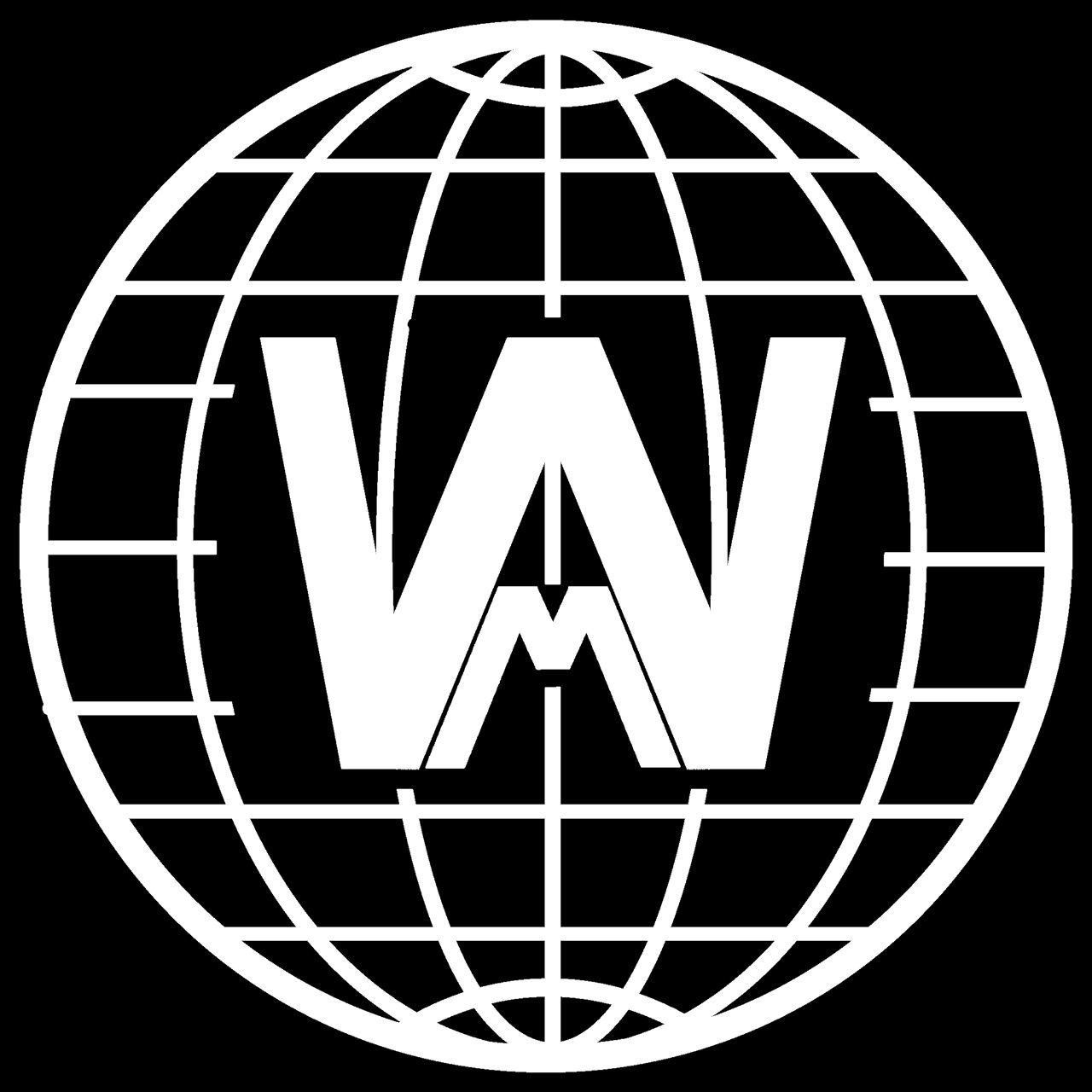 Logo von Webset Media mit einem Globus und den Buchstaben W und M